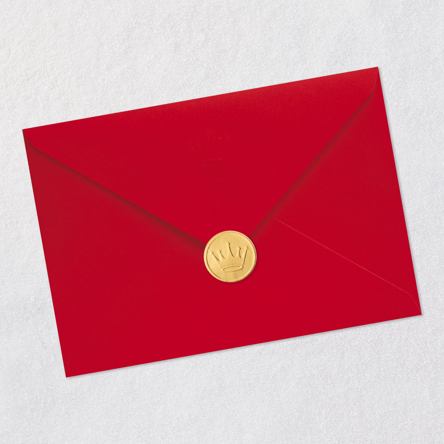 Confetti Heart on Red Valentines Day Card Envelope Back with Seal image number 7