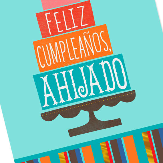 Love and Joy Spanish-Language Birthday Card for Godson, , large image number 4