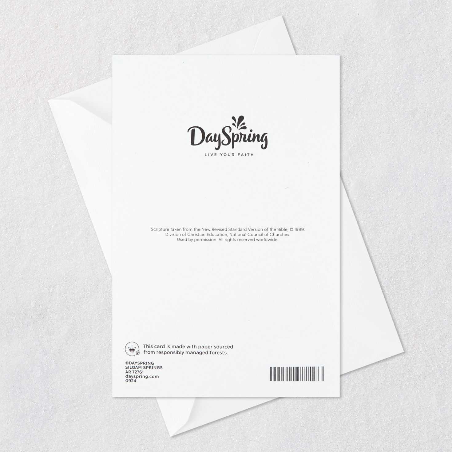 Gold Chalice and Grapes on Blue First Communion Card Card Back with Envelope image number 8