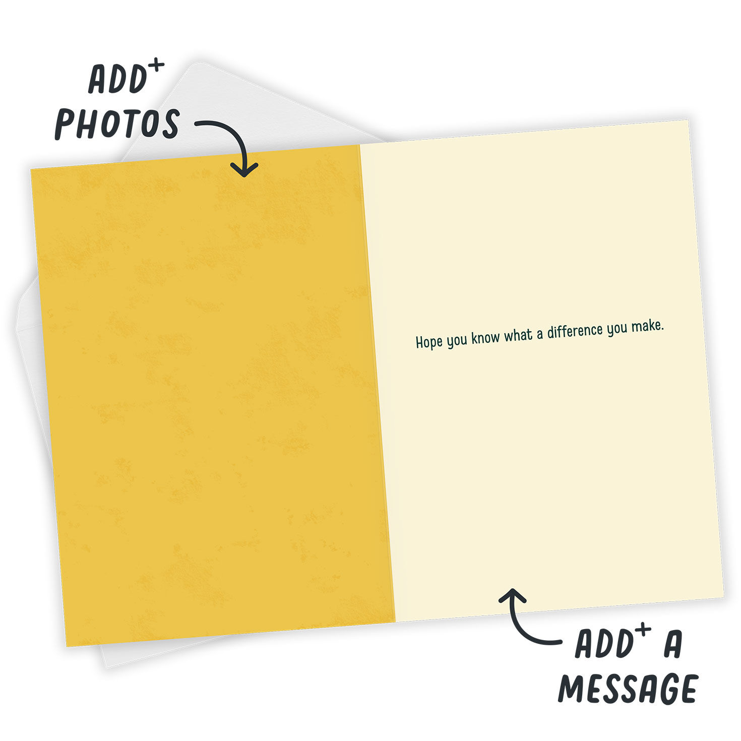 Pencil Personalized Thank You Card Open Card with Envelope image number 3