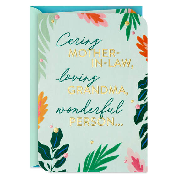 Caring, Loving, Wonderful Mother's Day Card for Mother-in-Law