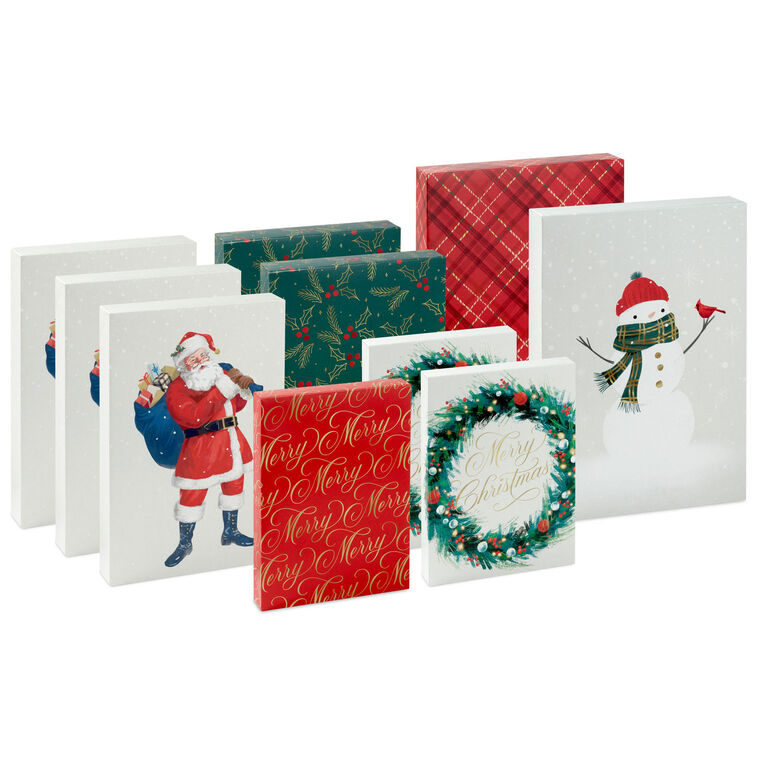 Traditional 10-Pack Assortment Christmas Gift Box Bundle