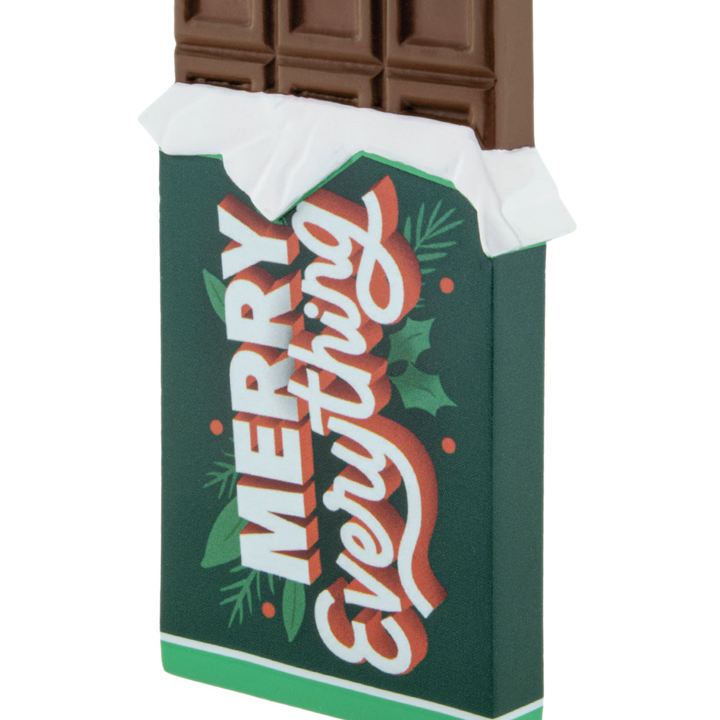 Merry Everything Chocolate Bar Christmas Ornament closeup view image number 5