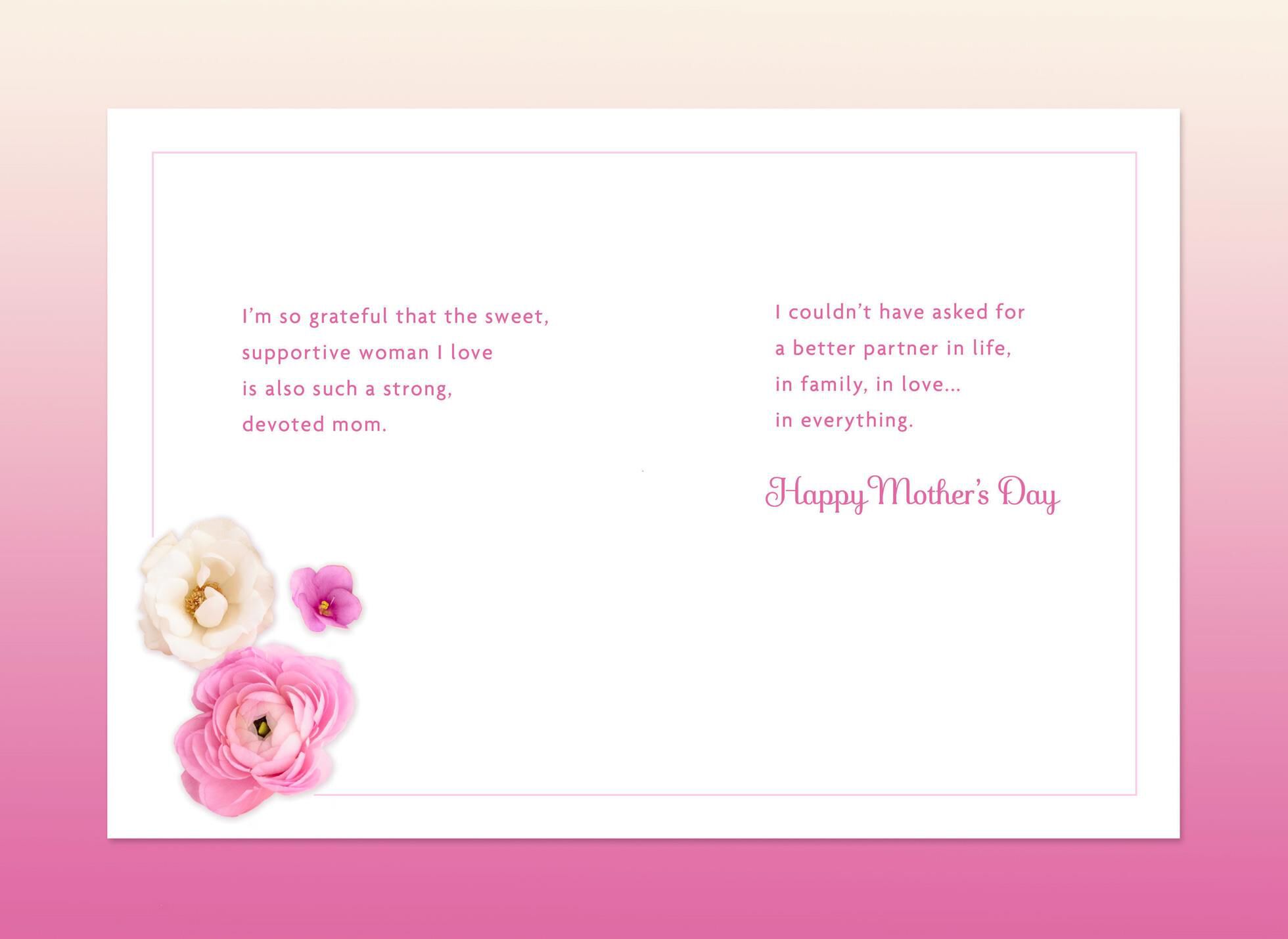 Our Amazing Life Mother's Day Card From Husband