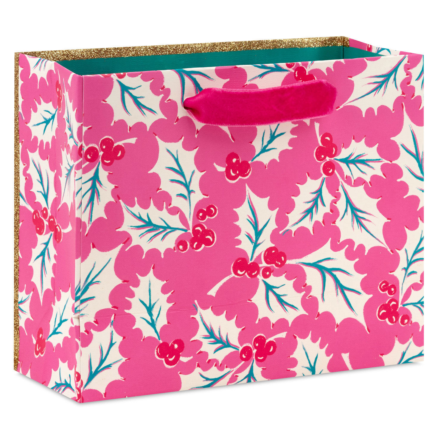 Lacey Chabert Holly Small Pink Christmas Gift Bag Back image number 6