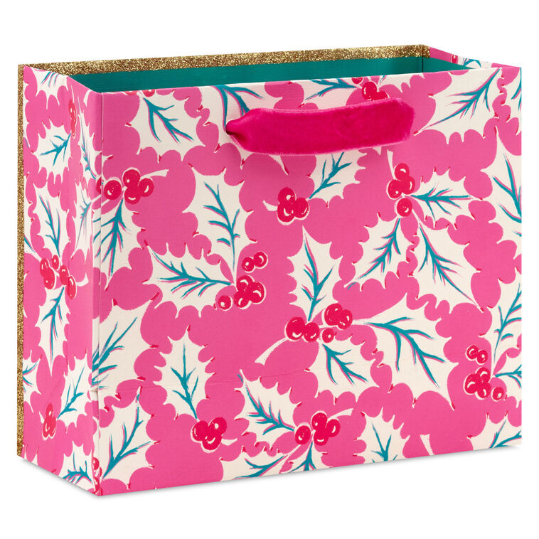 Lacey Chabert Holly Small Pink Christmas Gift Bag Back image number 6