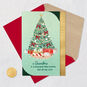 Elegant Tree on Green Christmas Card for Grandma Card Front with Envelope and Gold Seal image number 7