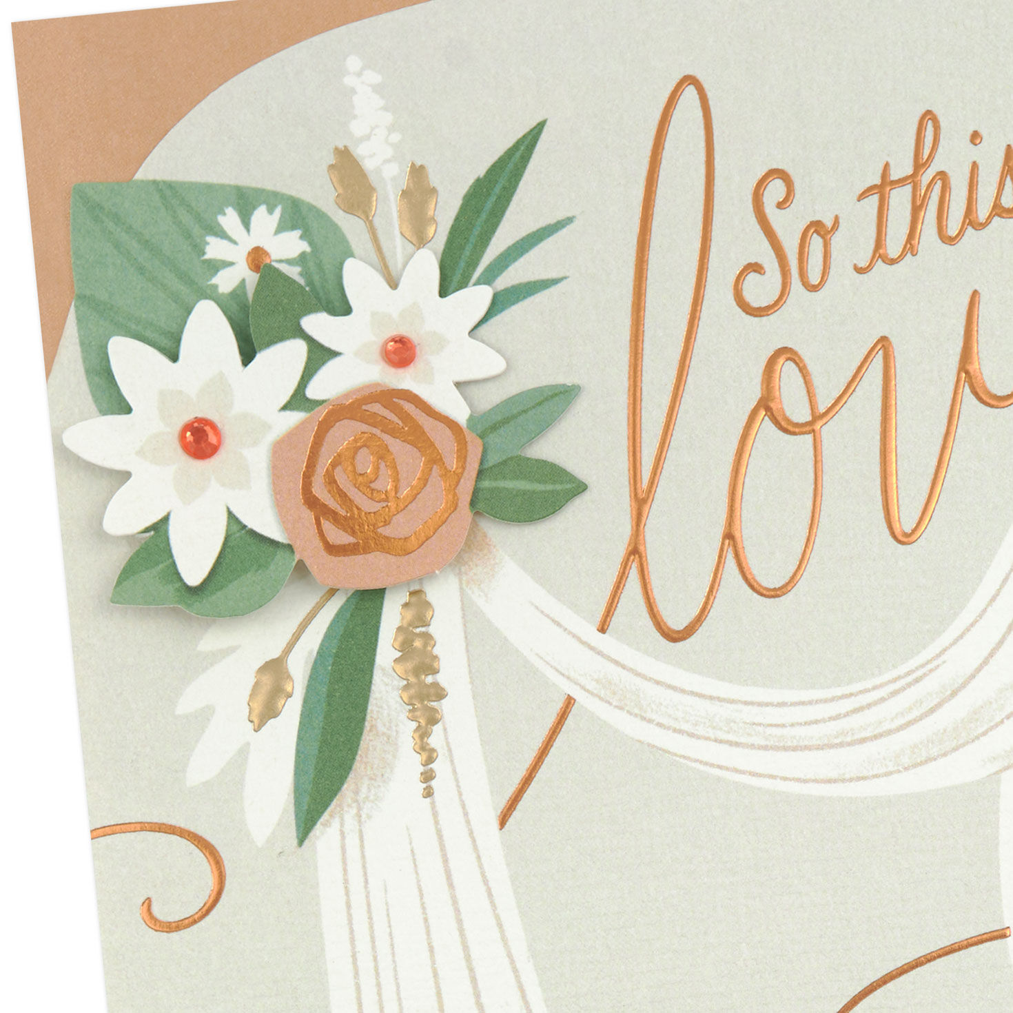 Here's to All the Happiness Ahead for You Wedding Card, , large image number 5