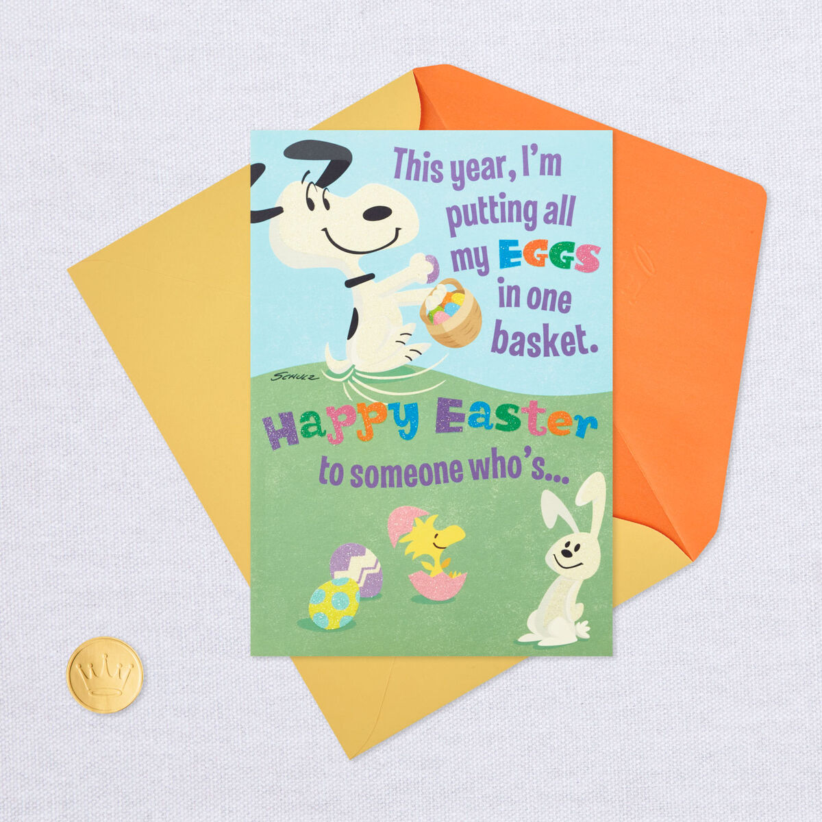 Peanuts® Snoopy Easter Card With Popup Eggs Greeting Cards Hallmark