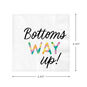 White "Bottoms Way Up" Cocktail Napkins, Set of 16, , large image number 2