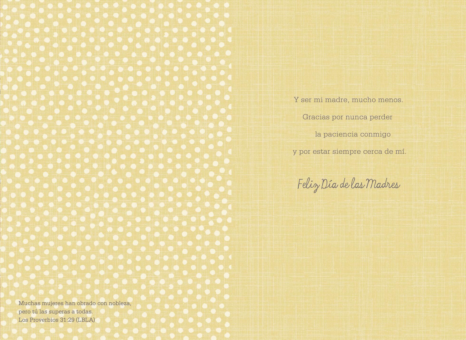 Motherhood Isn't Easy Religious Spanish-Language Mother's Day Card