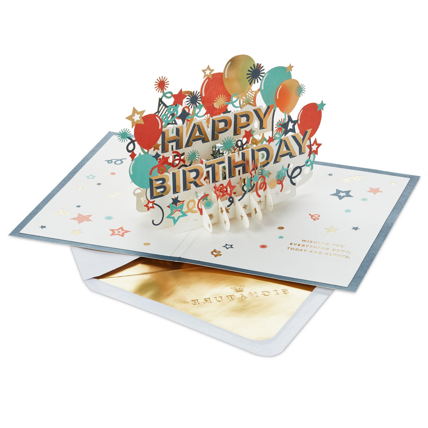 Pop-Up Party Celebration Birthday Card Open card with envelope image number 2