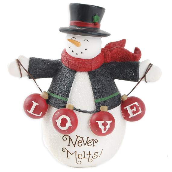 Love Never Melts Snowman Figurine, 4", , large image number 1