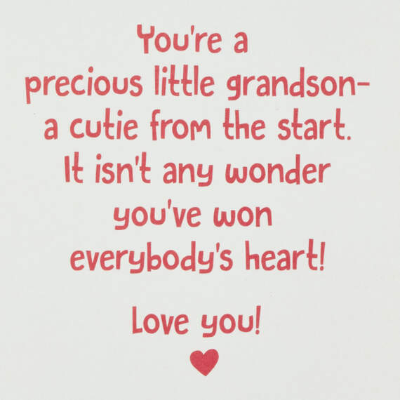 You're a Cutie First Valentine's Day Card for Grandson, , large image number 2