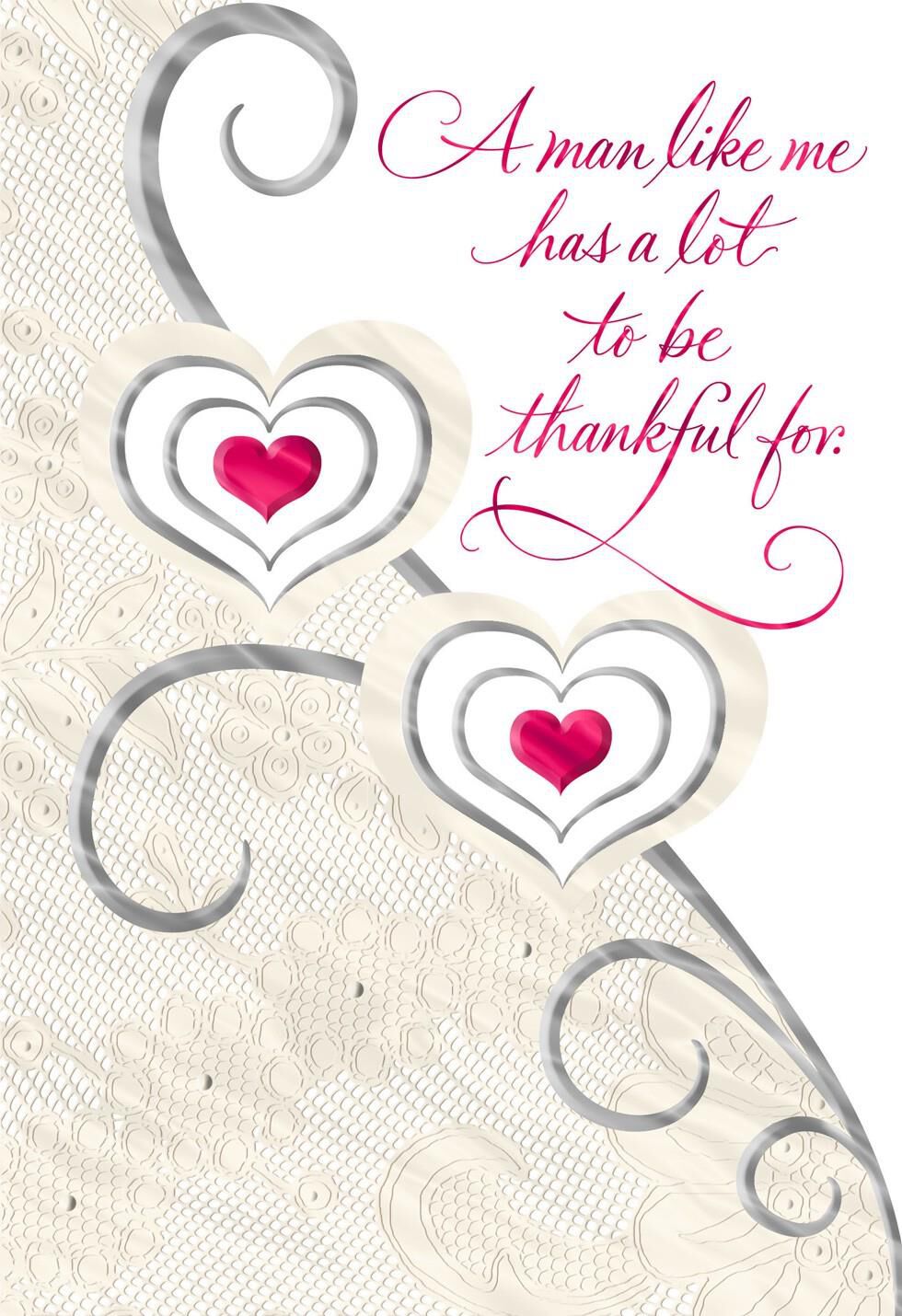 Lace Double Hearts Valentine's Day Card