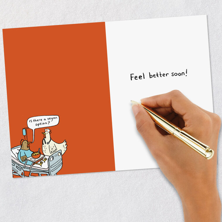 Chicken Soup Funny Get Well Soon Card Signing card image number 6