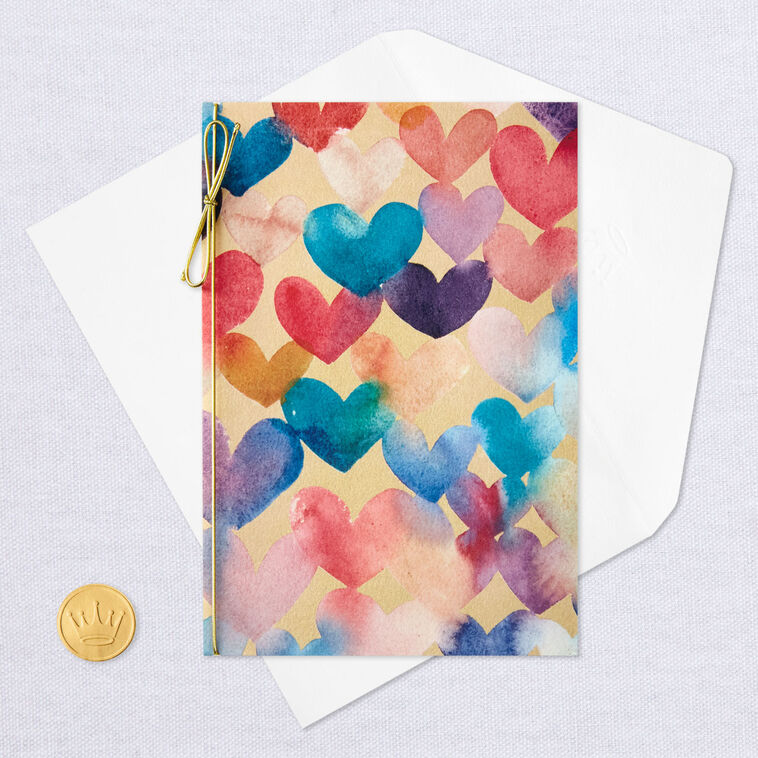 Floating Hearts Blank Love Card, , large image number 4