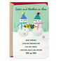 Snowmen Christmas Card for Sister and Brother-in-Law Card Front image number 1