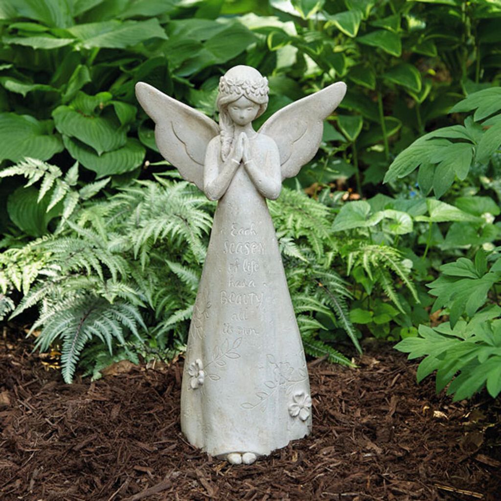 Praying Garden Angel Statue Garden Artificial Plants Hallmark