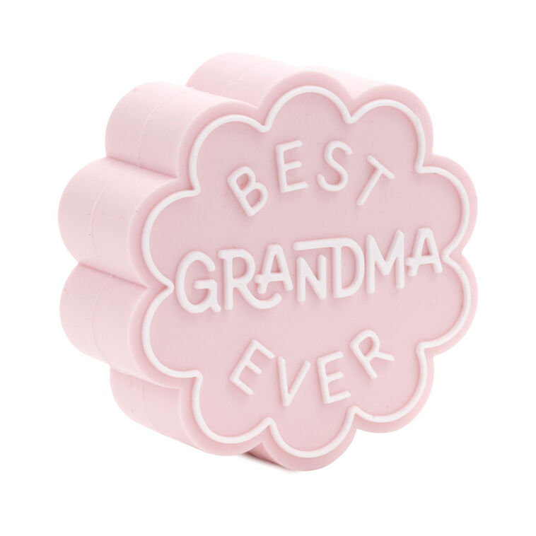 Charmers Best Grandma Ever Pink Silicone Charm