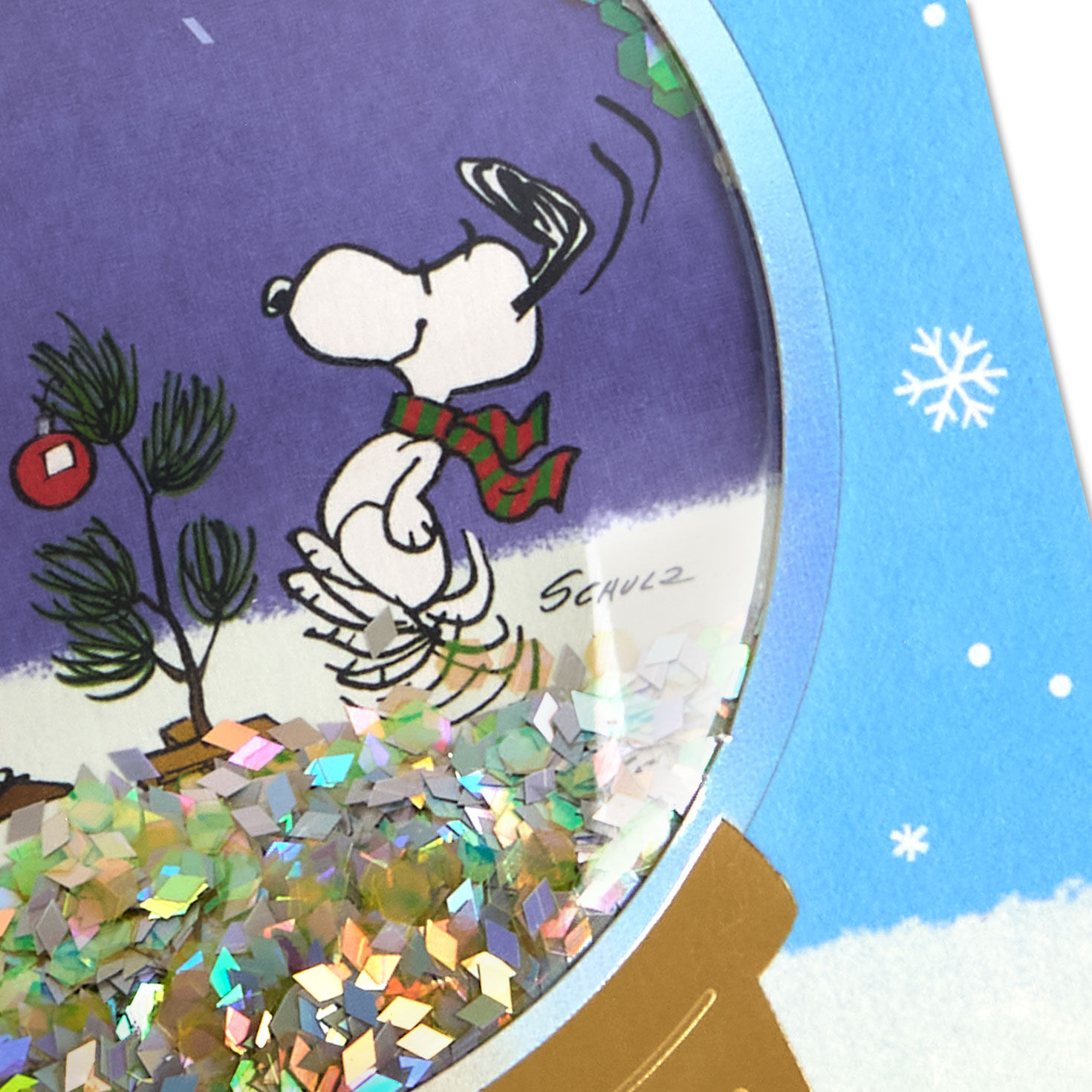 Charlie Brown and Peanuts Snow globe Card Card Cover Detail image number 5