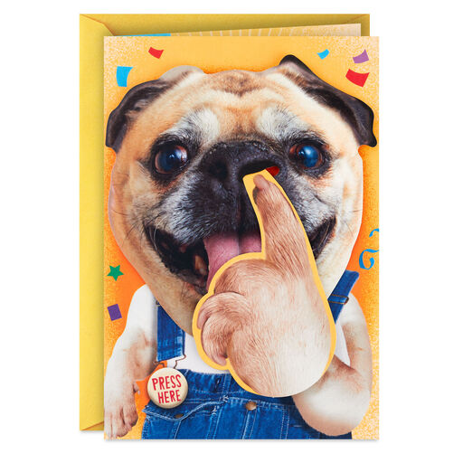 Pickin' and Grinnin' Funny Musical Birthday Card With Motion, 