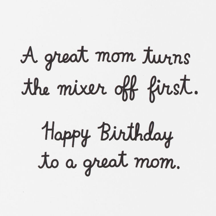 Stand Mixer Funny Mom Birthday Card Sentiment image number 2