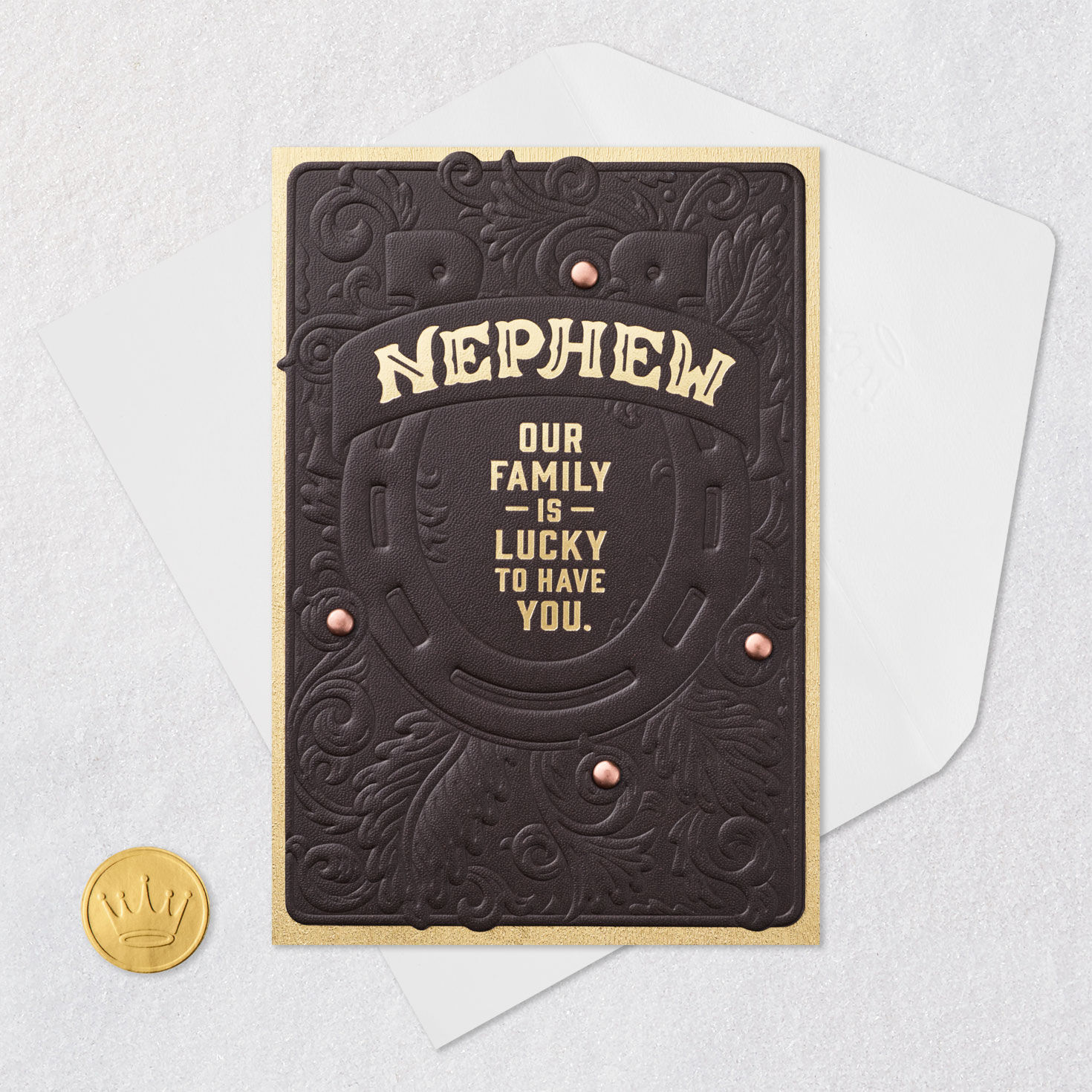 Lucky to Have You, Horseshoe Birthday Card for Nephew for only USD 8.59 | Hallmark