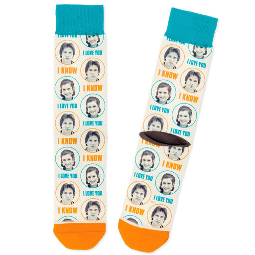 Star Wars™ Han Solo™ and Princess Leia™ I Love You I Know Novelty Crew Socks, 