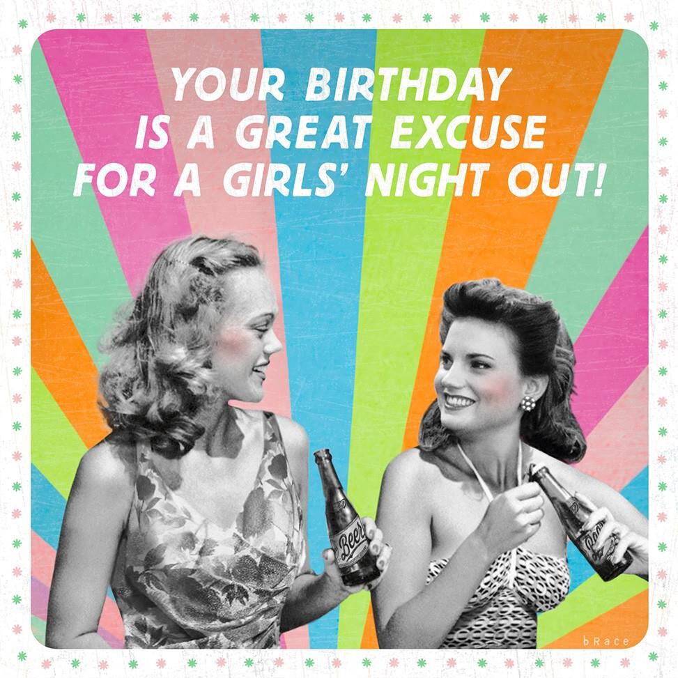 Girls' Night Out Musical Birthday Card