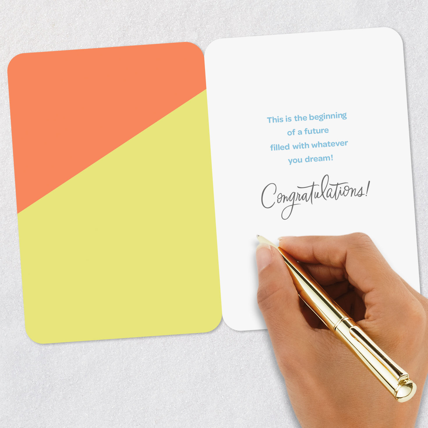 Colorful Lettering Graphics Congratulations Card Signing card image number 6