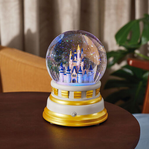 Walt Disney World 50th Anniversary Castle Snow Globe With Light and Sound, 