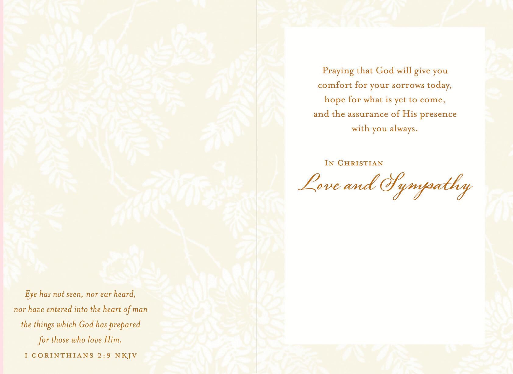 A Loved One's Legacy Religious Sympathy Card