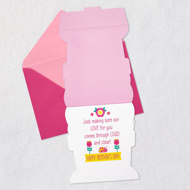 Cats and Dogs Lights and Sound Mother’s Day Card Open card with envelope image number 4