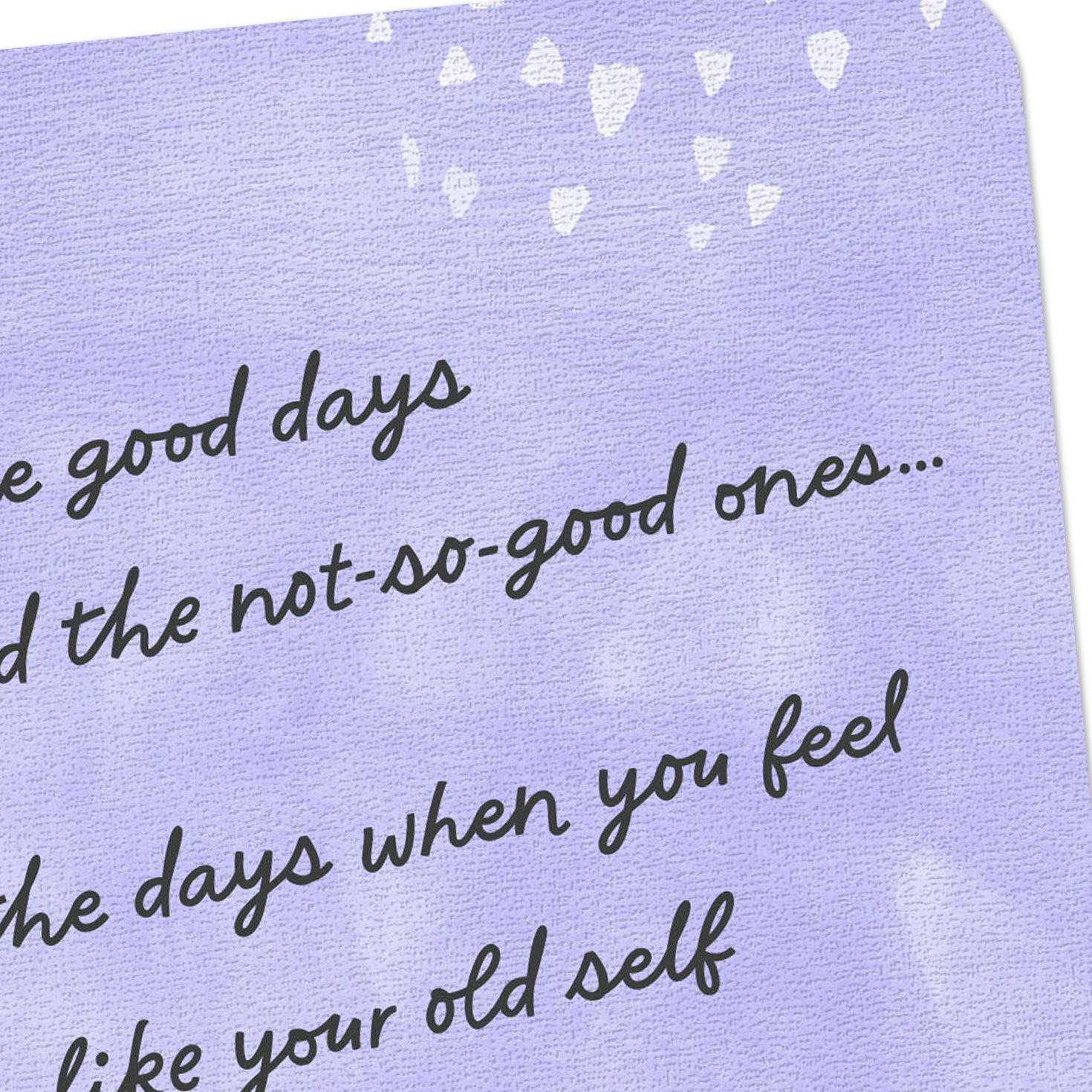 Purple and White Encouragement Card for Serious Illness Card Front Detail image number 4