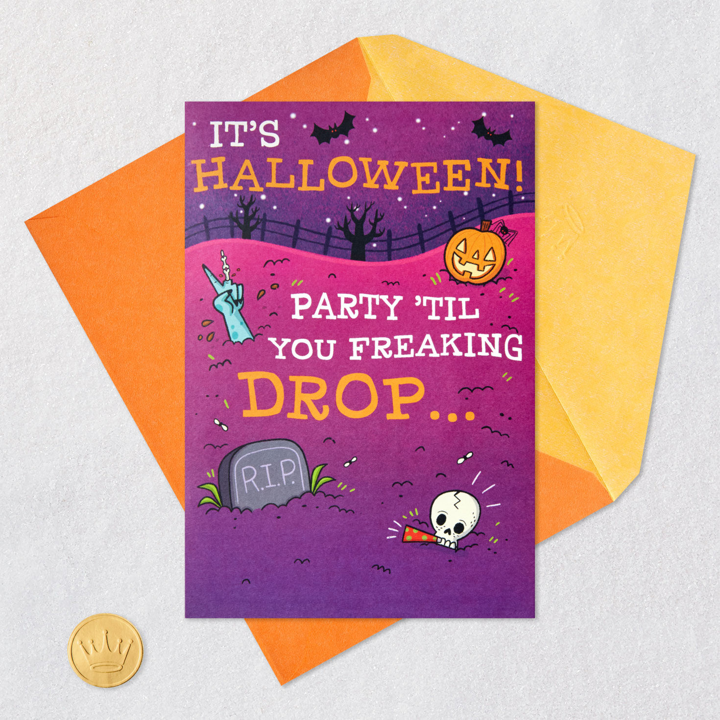 Zombie Dance Party Funny Musical Pop-Up Halloween Card With Light for only USD 10.99 | Hallmark