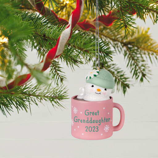 Great-Granddaughter Hot Cocoa Mug 2023 Ornament, 