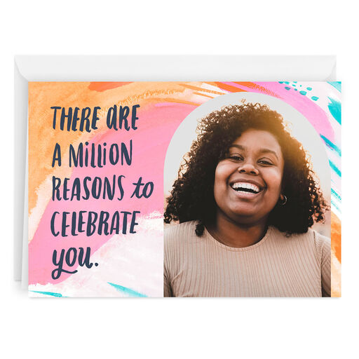 Personalized Million Reasons Birthday Photo Card, 