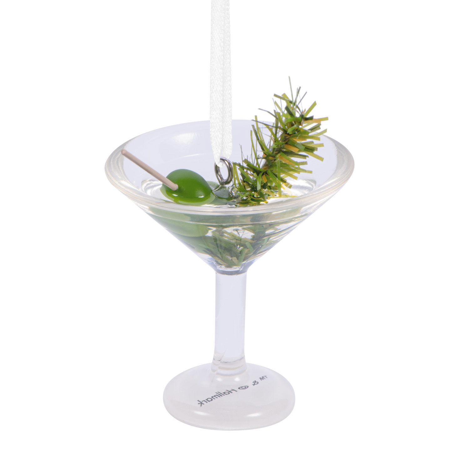 Festive Martini Christmas Ornament Back image number 6