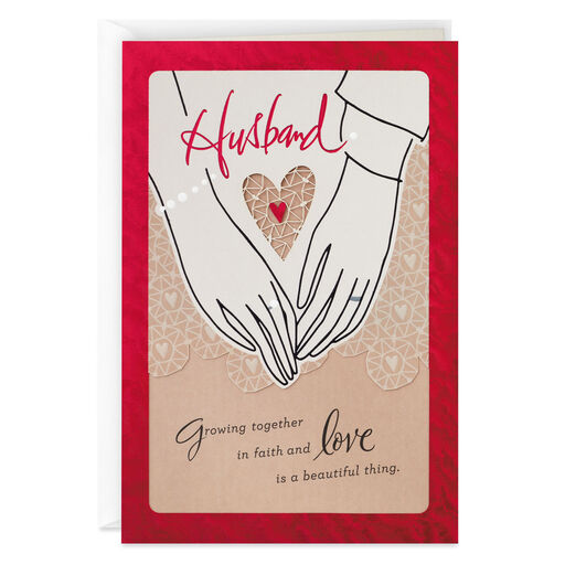 Faith and Love Religious Valentine's Day Card for Husband, 