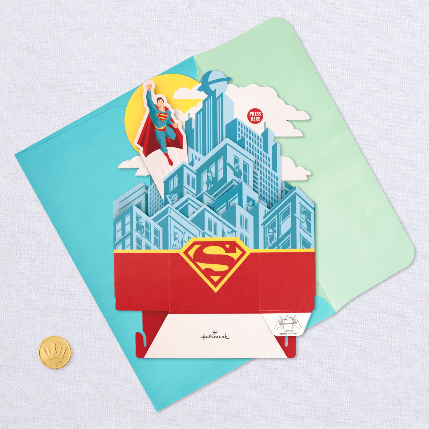 DC Comics™ Superman™ Epic Musical 3D Pop-Up Birthday Card With Light for only USD 9.99 | Hallmark