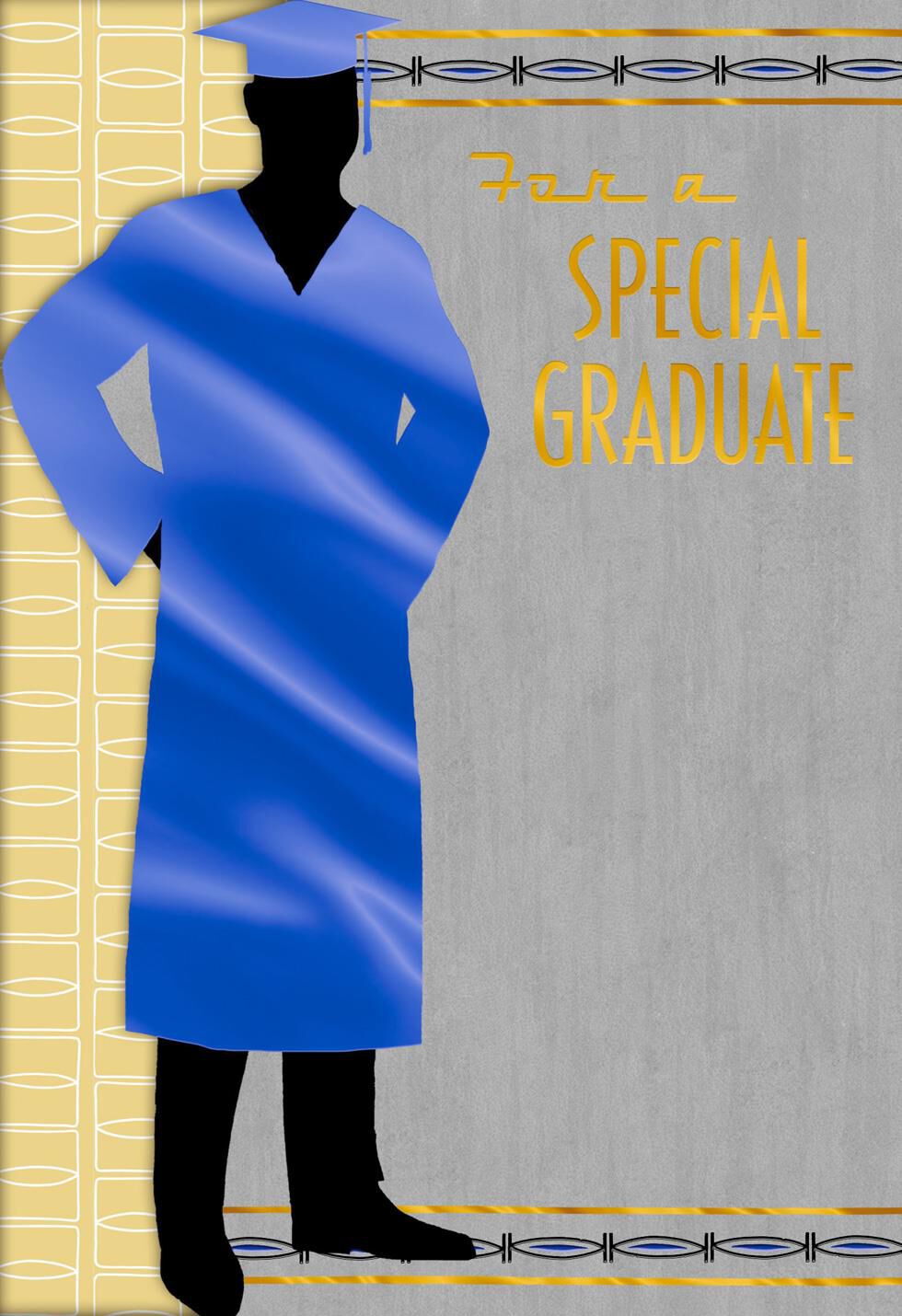 Masculine Silhouette Graduation Card