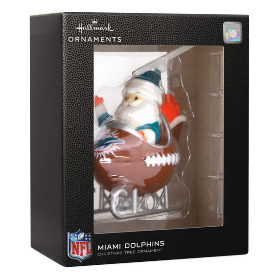 NFL Miami Dolphins Santa Football Sled Hallmark Ornament, , large image number 4