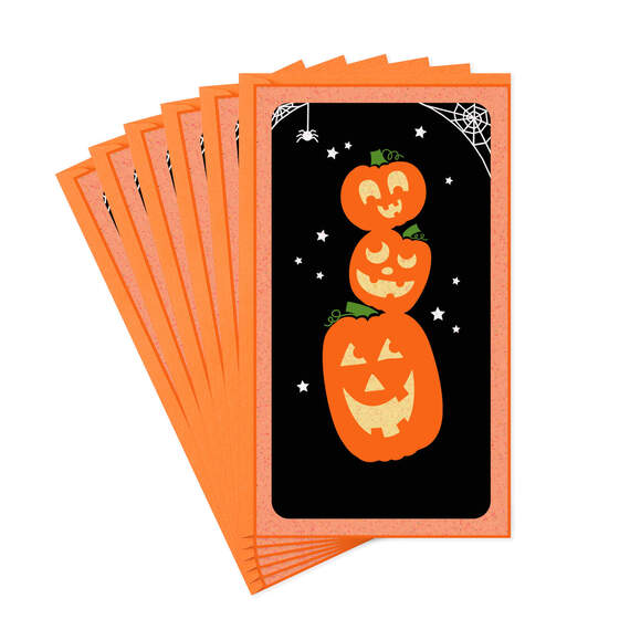 Jack-o'-Lanterns Happy Halloween Cards, Pack of 6, , large image number 1