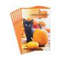 Black Kitten With Pumpkins Halloween Cards, Pack of 6, , large image number 1