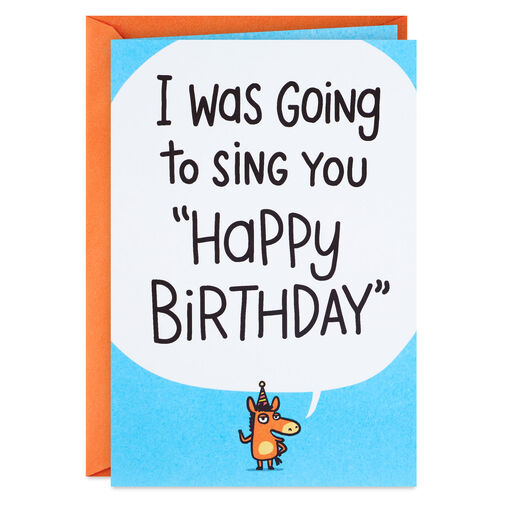 A Little Horse Funny Birthday Card, 