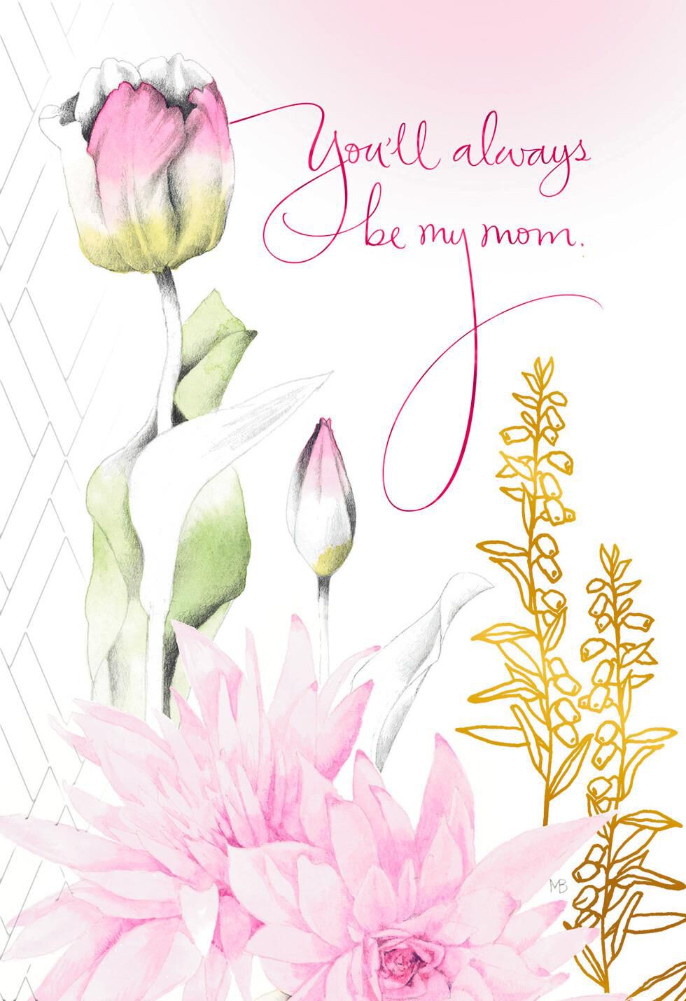 Marjolein Bastin Pink Tulips Mother's Day Card
