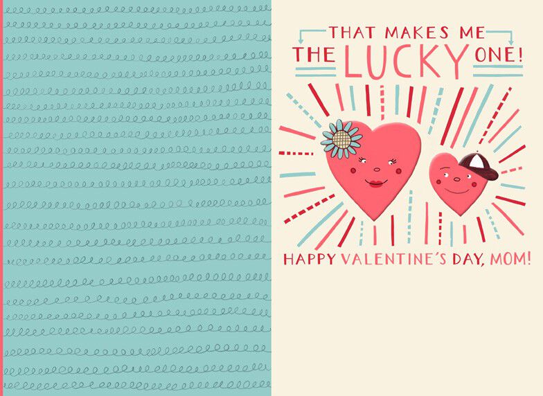 Lucky You're My Mom Valentine's Day Card