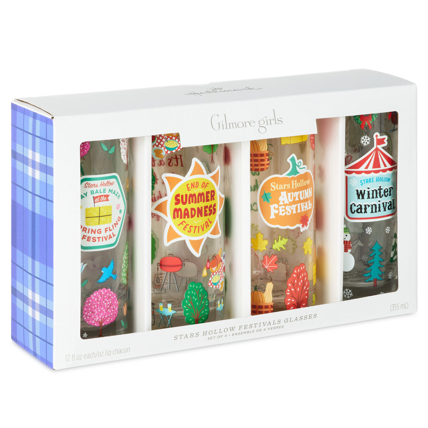 Gilmore Girls Stars Hollow Drinking Glasses Set package front image number 4