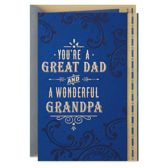 A Great Dad and Wonderful Grandpa Birthday Card
